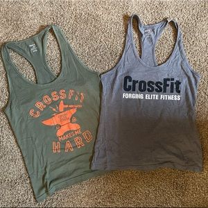 2 Reebok crossfit racer back tanks
